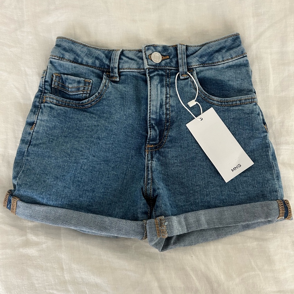 Mango Girls Blue Denim Shorts